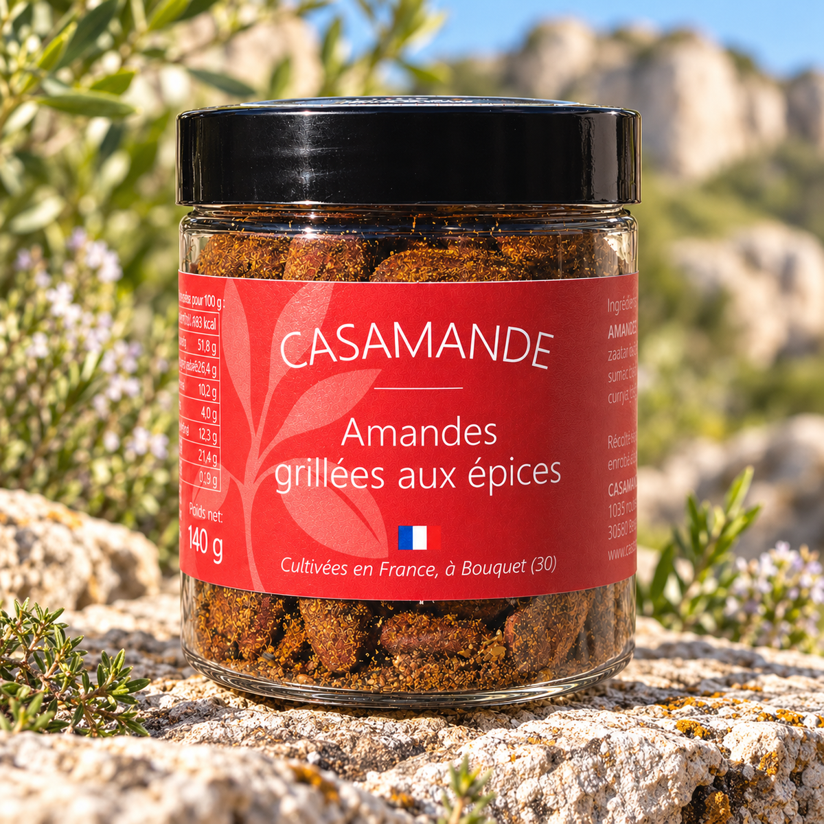 Amandes grillées aux épices